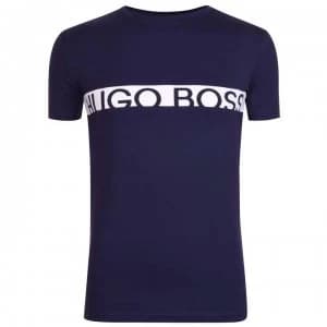 Hugo Boss Stripe Logo T-Shirt Navy Size S Men