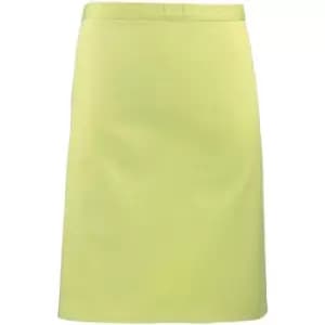 Premier Ladies/Womens Mid-Length Apron (One Size) (Lime) - Lime