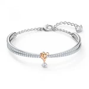 Swarovski Lifelong Heart Two Colour White Crystal Bangle 5516544 M