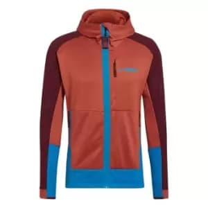 adidas Terrex Tech Flooce Hooded Hiking Fleece Jacket Men - Orange
