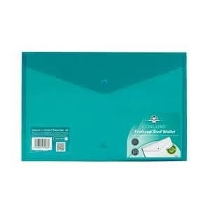 Original Concord Stud Wallet File Vibrant Polypropylene Foolscap Green Pack of 5