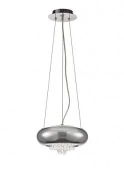 Small Ceiling Pendant 2 Light G9 Polished Chrome, Crystal