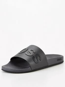 Hugo Boss Bay Slides Charcoal Size 10 Men