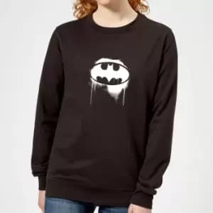 Justice League Graffiti Batman Womens Sweatshirt - Black - L - Black
