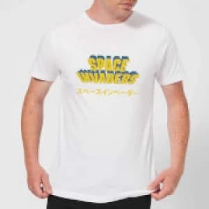 Space Invaders Japanese Mens T-Shirt - White - 3XL