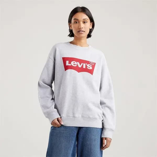 Levis Batwing Logo Crew Neck Sweatshirt - Grey 6