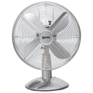 Igenix 12" Desk Fan Chrome
