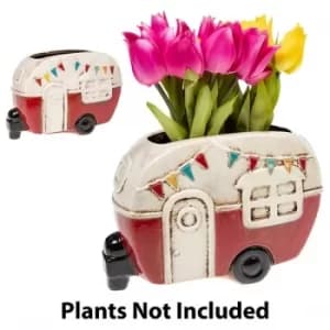 Village Pottery Caravan Planter Pot Red