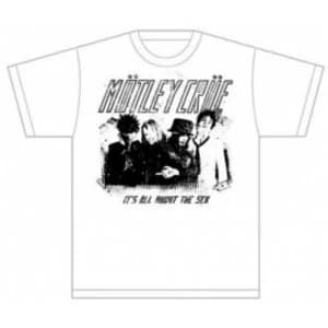 Motley Crue Stencil Mens White TShirt: Large