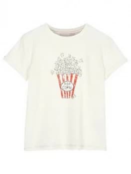 Mintie By Mint Velvet Girls Popcorn Short Sleeve T-Shirt - Ivory