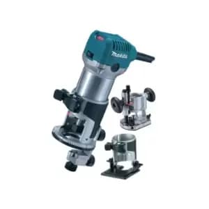 Makita RT0700CX2 Router/Trimmer & Bases 710W 240V