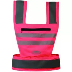Weatherbeeta - Childrens/Kids Reflective Bib (L) (Hi Vis Pink) - Hi Vis Pink