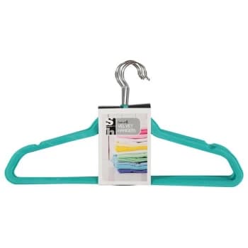 Stanford Home 6 Pack Velvet Hangers - Mint