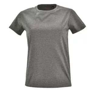 SOLS Womens/Ladies Imperial Fit Short Sleeve T-Shirt (M) (Grey Marl)