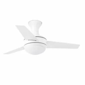 Mini 2 Light Small Ceiling Fan White, Maple with Light, E27
