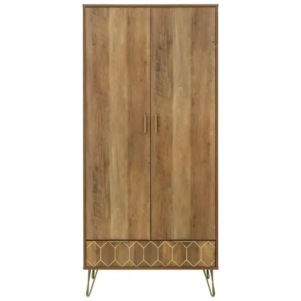 GFW Orleans 2 Door 1 Drawer Wardrobe Mango