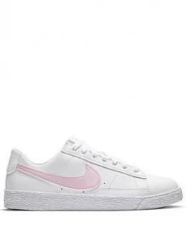 Nike Blazer Low Junior Trainer, White/Pink, Size 3
