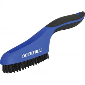 Faithfull Plastic Bristle Scratch Brush 4 Rows