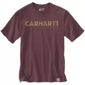 Carhartt Mens Logo Graphic Relaxed Fit Short Sleeve T Shirt M - Chest 38-40' (97-102cm)