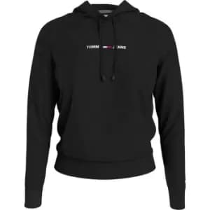Tommy Jeans Linear Logo Hoodie - Black