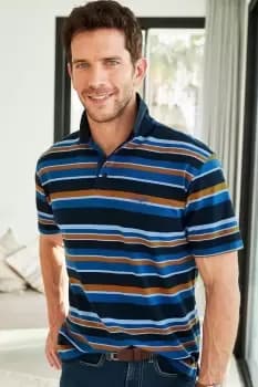 Short Sleeve Stripe Polo