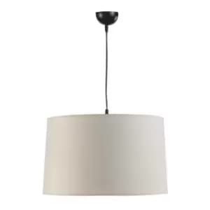 Onli Losanna Black Cylindrical Pendant Ceiling Light, Fabric Shade