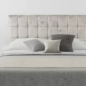 Sinatra Upholstered Headboard, Mirazzi Velvet, Pearl - Headboard 60cm Size King (150x200)