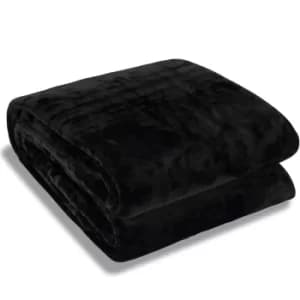 Fleece Blanket Black 240x220cm 350g