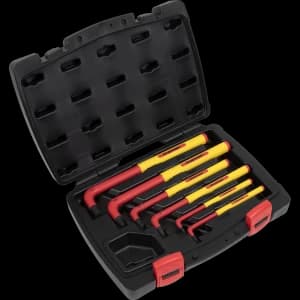 Sealey 6 Piece Extra Long VDE Insulated Hexagon Allen Key Set Metric