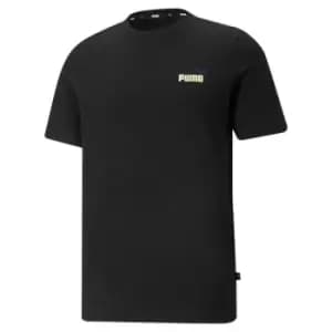 Puma Embroidered Logo T Shirt Mens - Black