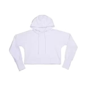 Mantis Womens/Ladies Cropped Hoodie (M) (White)