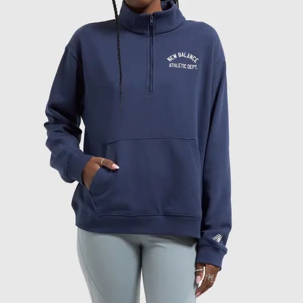 New Balance greatest hits 1/4 zip in navy