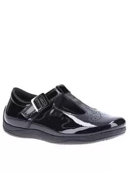 Hush Puppies Eliza Junior Patent School Shoes - Black, Size 1 Older