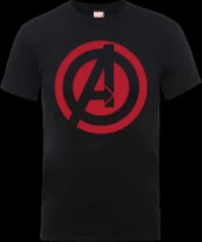 Marvel Avengers Assemble Captain America Logo T-Shirt - Black