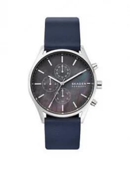 Skagen Holst Chronograph Grey Navy Strap Watch