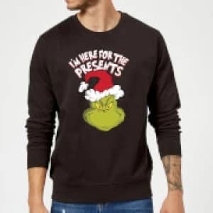 The Grinch Im Here for The Presents Christmas Sweatshirt - Black