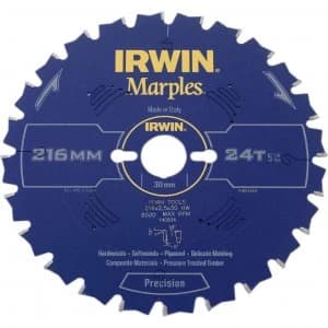 Irwin TCG Construction Saw Blade 216mm 24T 30mm