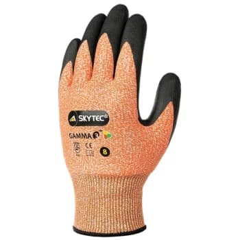Cut Resistant Gloves, Nitrile Coated, Orange/Black, Size 7 - Globus