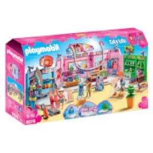 Playmobil City Life Shopping Plaza with Sports, Pet and Clothing Retailers (9078)