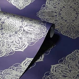 Arthouse Henna Navy & Gold Wallpaper 10.05m x 53cm
