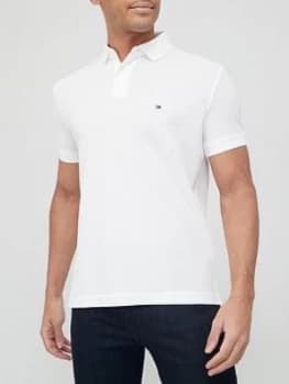 Tommy Hilfiger Classic Regular Fit Polo Shirt - White Size M Men