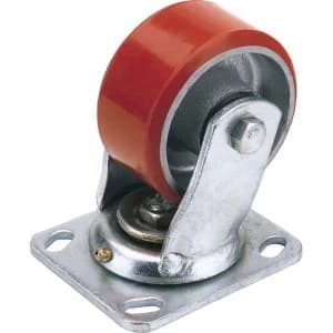 Draper Swivel Plate Fixing Heavy Duty Polyurethane Wheeled Castor 100mm