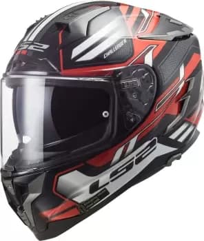 LS2 FF327 Challenger Spin Helmet, black-red Size M black-red, Size M