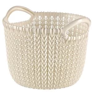 Curver Knit Round Basket - Oasis White
