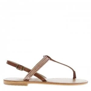 Firetrap Blackseal Rose Toe Post Sandals - Tan/Rose Lthr