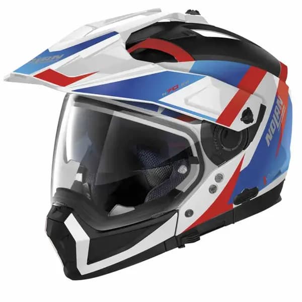 Nolan N70-2 X 06 Skyfall N-C 060 Metal White Red Blue Multi Helmet Size L