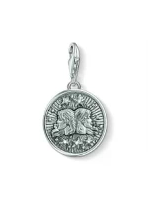 Ladies Thomas Sabo Sterling Silver Charm Club Zodiac Sign Gemini Charm 1642-643-21