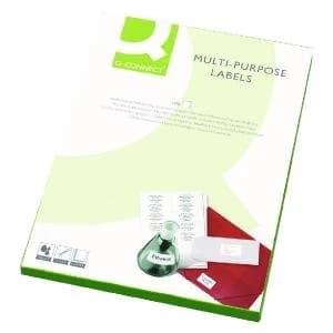 Q-Connect Multi Purpose Labels 99.1x67.7mm 8 per A4 Sheet White Pack