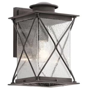 1 Light Medium Outdoor Wall Lantern Zinc IP44, E27