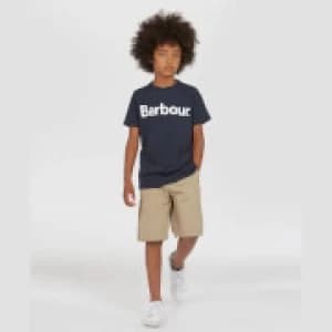 Barbour Boys' Logo T-Shirt - Navy - L (10-11 Years)